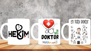 Doktorlara özel baskılı seramik kupa bardak