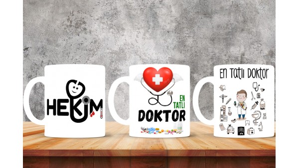 Doktorlara Özel Tasarımlı Baskılı Kupa Bardak – MiksHediye
