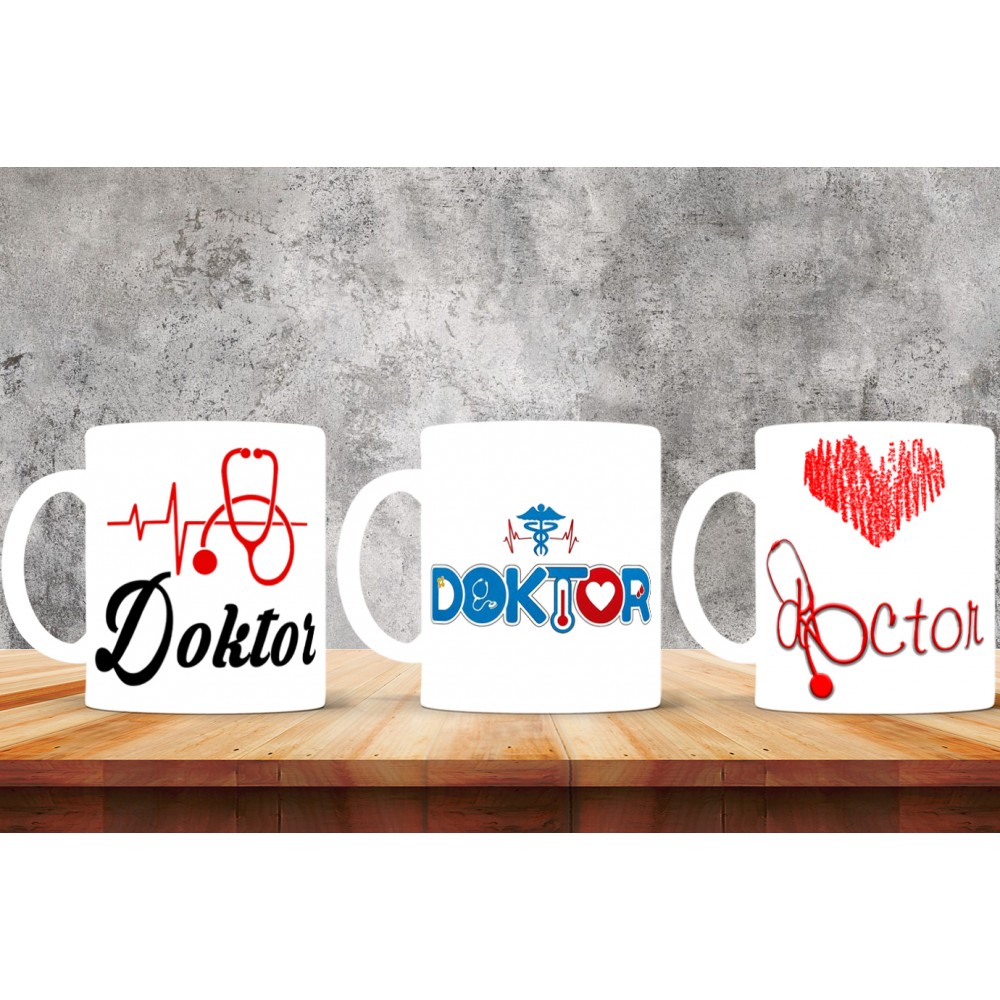 Doktorlara Özel Tasarımlı Baskılı Kupa Bardak – MiksHediye