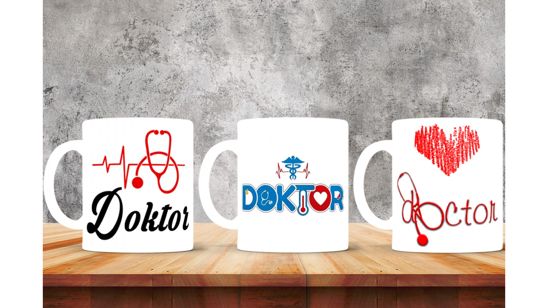 Doktorlara özel baskılı seramik kupa bardak