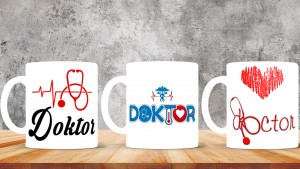 Doktorlara özel baskılı seramik kupa bardak