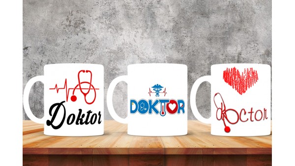 Doktorlara Özel Tasarımlı Baskılı Kupa Bardak – MiksHediye