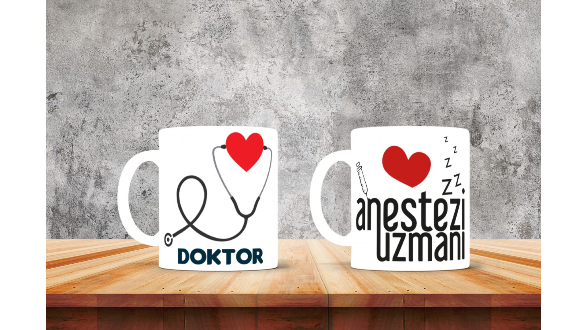 Doktorlara özel baskılı seramik kupa bardak