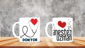 Doktorlara özel baskılı seramik kupa bardak