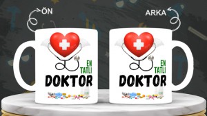 Doktorlara özel baskılı seramik kupa bardak
