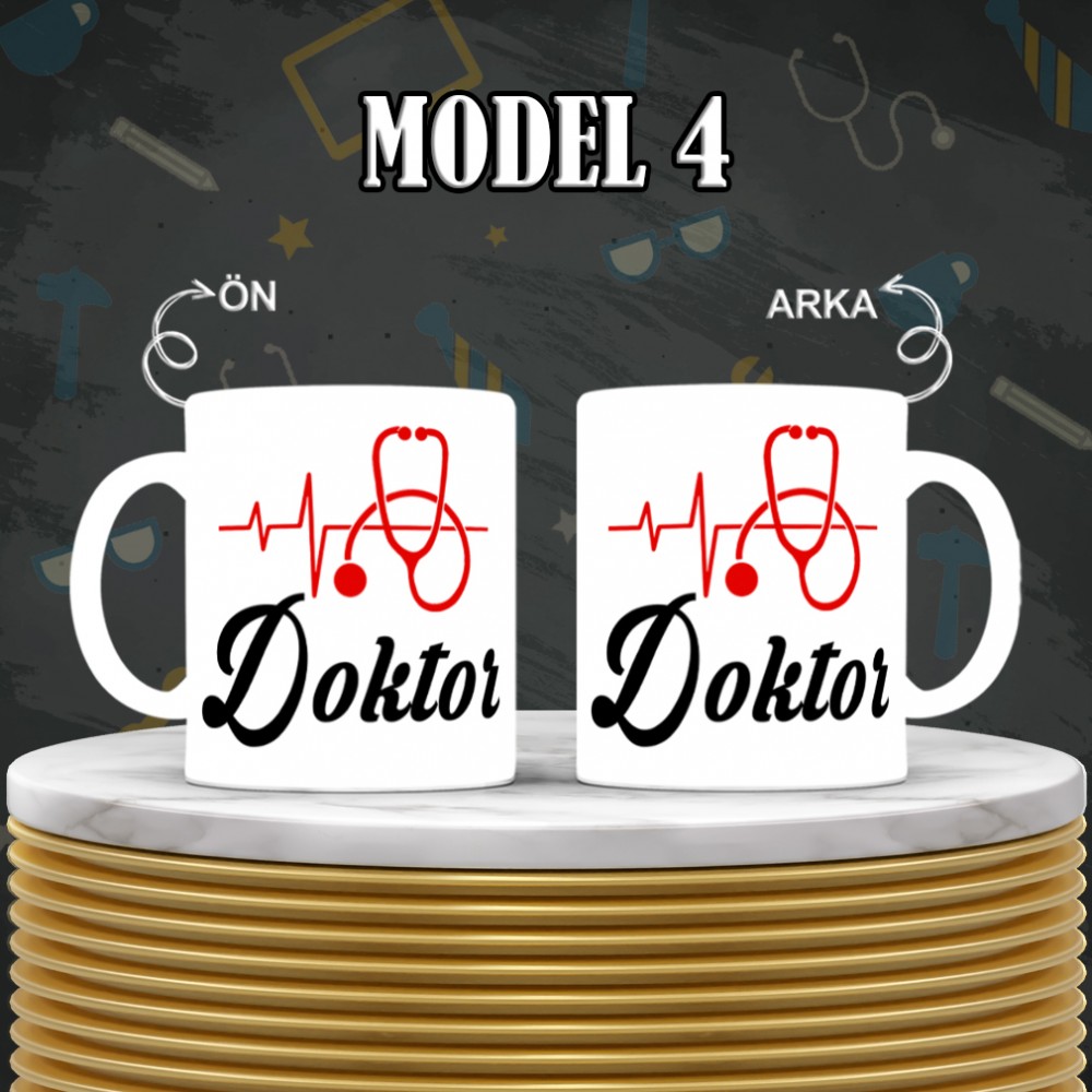 Doktorlara özel baskılı seramik kupa bardak