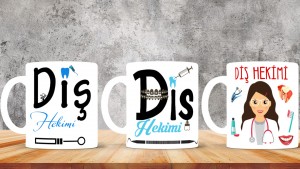 Diş Hekimlerine özel baskılı seramik kupa bardak