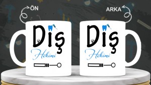 Diş Hekimlerine özel baskılı seramik kupa bardak