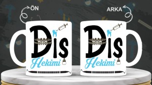 Diş Hekimlerine özel baskılı seramik kupa bardak