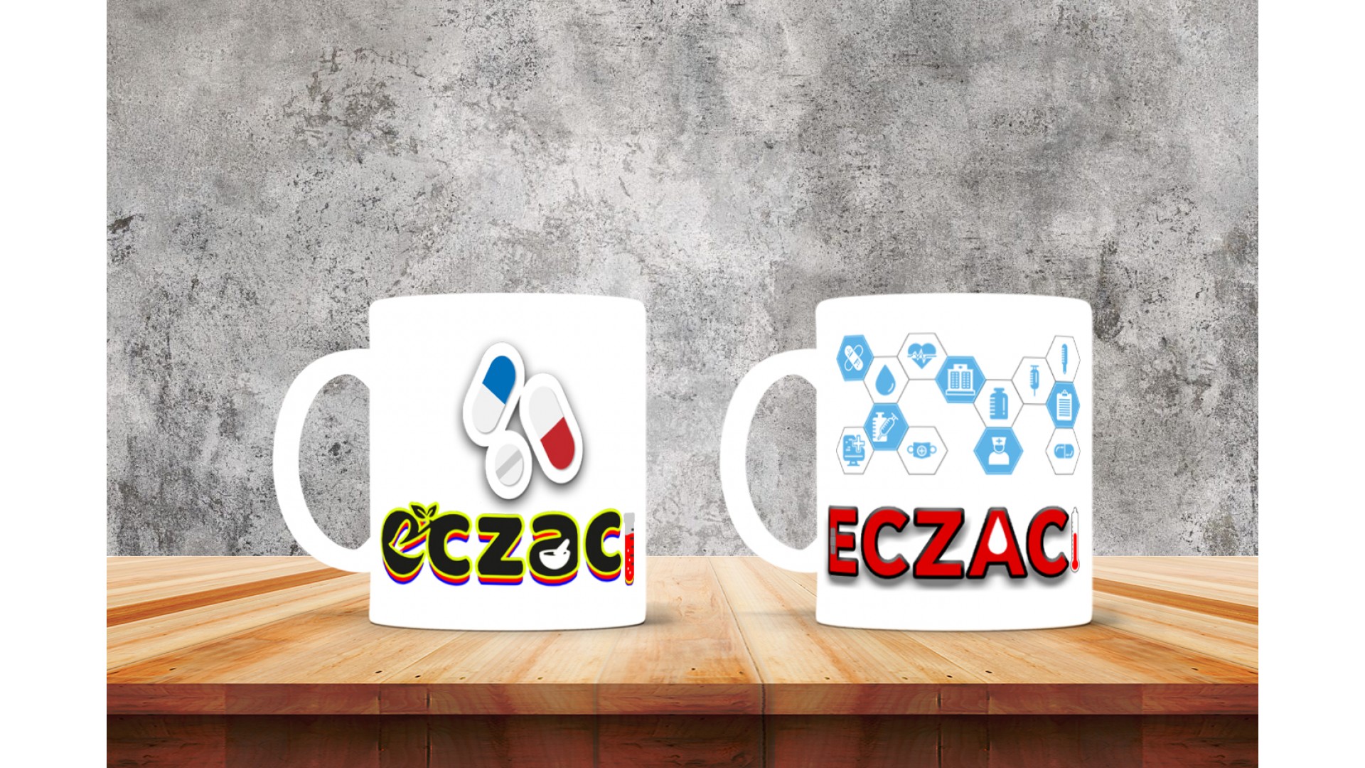 Eczacılara özel baskılı seramik kupa bardak