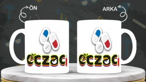 Eczacılara özel baskılı seramik kupa bardak