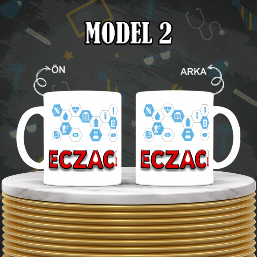 Eczacılara özel baskılı seramik kupa bardak