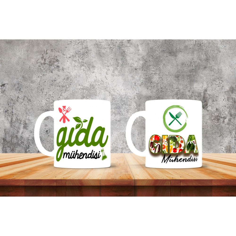 Gıda Mühendislerine Özel Tasarımlı Baskılı Kupa Bardak – MiksHediye