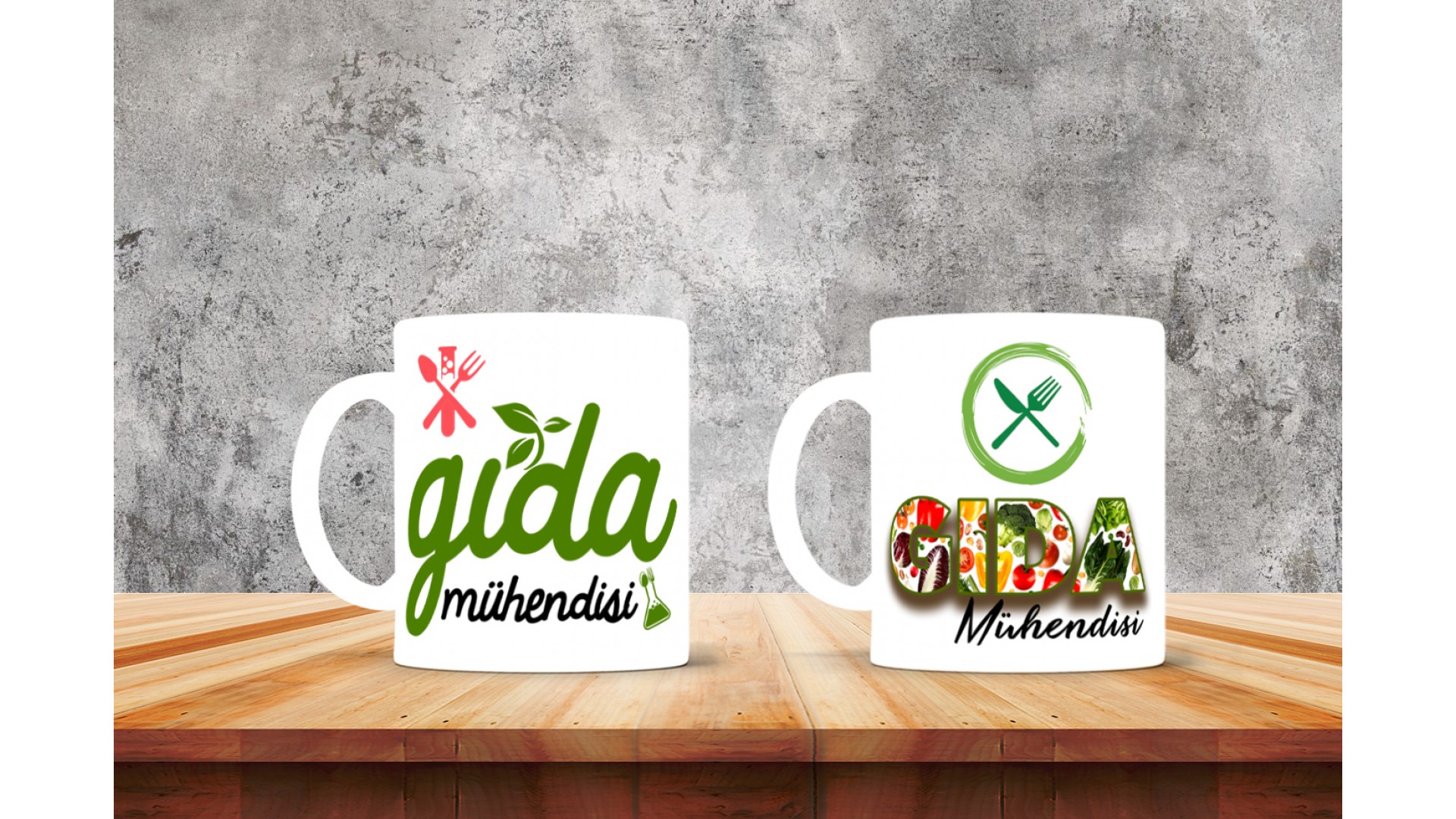 Gıda Mühendislerine özel baskılı seramik kupa bardak