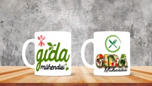 Gıda Mühendislerine özel baskılı seramik kupa bardak