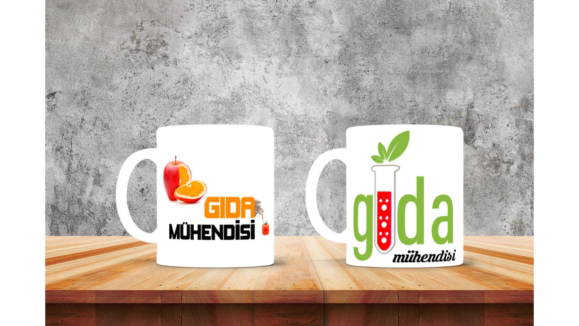 Gıda Mühendislerine özel baskılı seramik kupa bardak