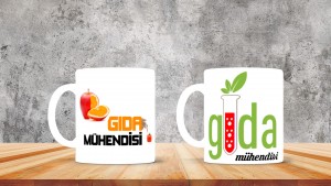 Gıda Mühendislerine özel baskılı seramik kupa bardak