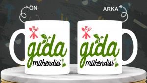 Gıda Mühendislerine özel baskılı seramik kupa bardak