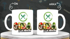 Gıda Mühendislerine özel baskılı seramik kupa bardak