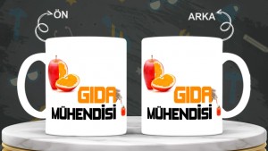 Gıda Mühendislerine özel baskılı seramik kupa bardak