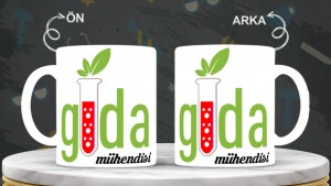 Gıda Mühendislerine özel baskılı seramik kupa bardak