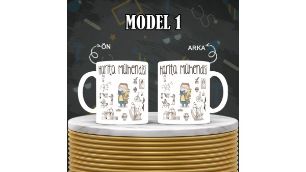 Harita Mühendislerine Özel Tasarımlı Baskılı Kupa Bardak – MiksHediye