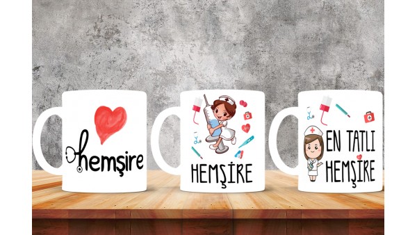 Hemşirelere Özel Tasarımlı Baskılı Kupa Bardak – MiksHediye