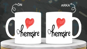 Hemşirelere  özel baskılı seramik kupa bardak