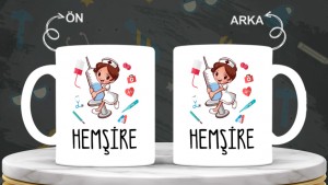 Hemşirelere  özel baskılı seramik kupa bardak
