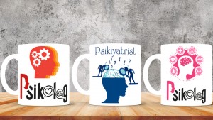 Psikologlara  özel baskılı seramik kupa bardak