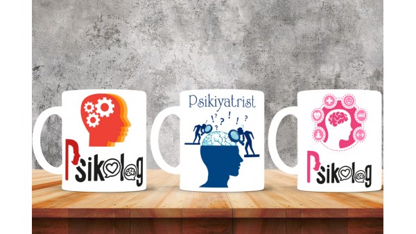 Psikologlara Özel Tasarımlı Baskılı Kupa Bardak – MiksHediye