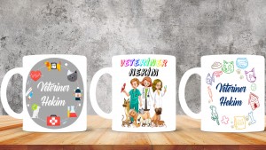 Veteriner Hekimlere özel baskılı seramik kupa bardak