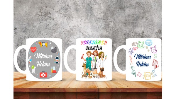 Veteriner Hekimlere Özel Tasarımlı Baskılı Kupa Bardak – MiksHediye