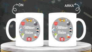 Veteriner Hekimlere özel baskılı seramik kupa bardak