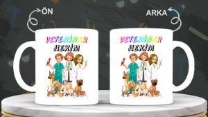 Veteriner Hekimlere özel baskılı seramik kupa bardak