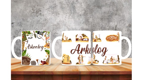 Arkeologlara Özel Tasarımlı Baskılı Kupa Bardak – MiksHediye