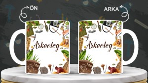 Arkeologlara özel baskılı seramik kupa bardak