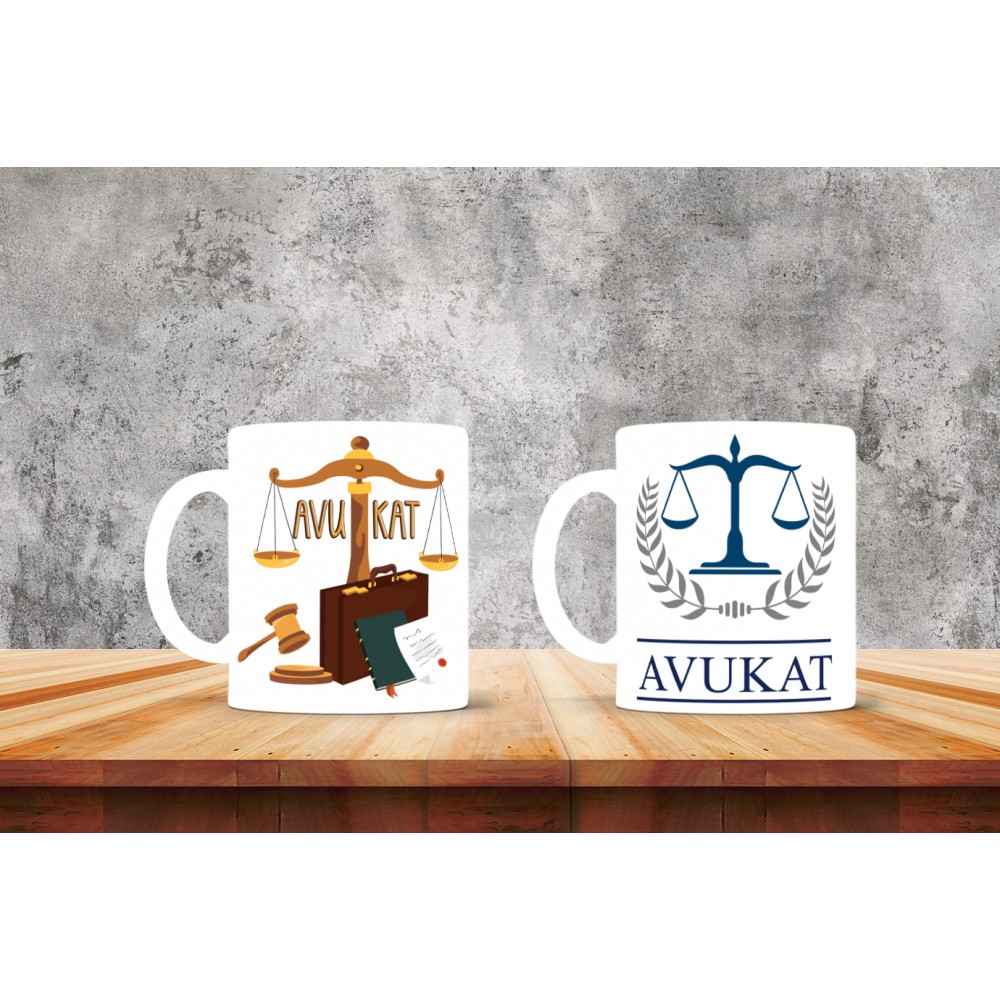 Avukatlara Özel Tasarımlı Baskılı Kupa Bardak – MiksHediye