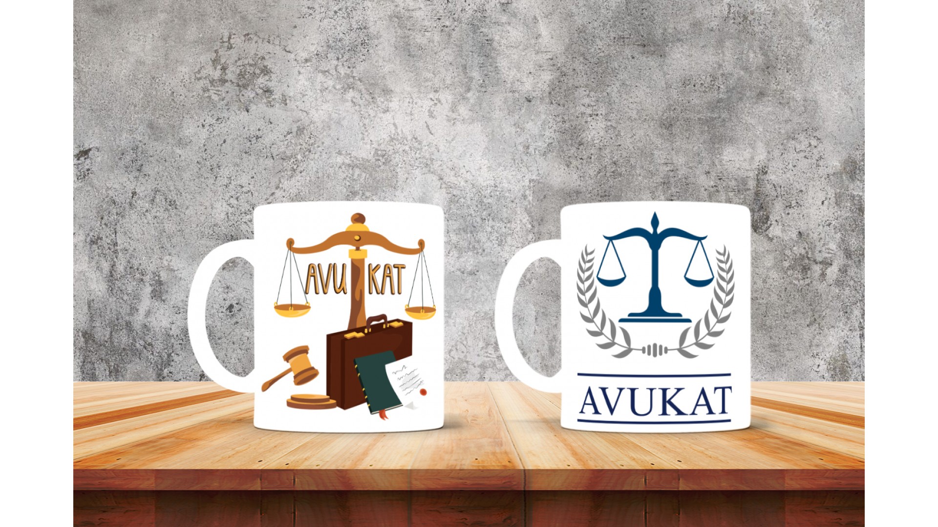 Avukatlara özel baskılı seramik kupa bardak