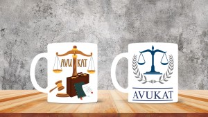 Avukatlara özel baskılı seramik kupa bardak