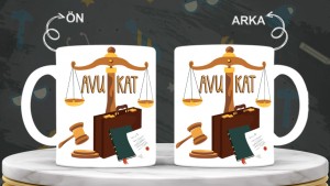 Avukatlara özel baskılı seramik kupa bardak