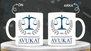 Avukatlara özel baskılı seramik kupa bardak