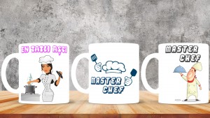 Aşçılara özel baskılı seramik kupa bardak