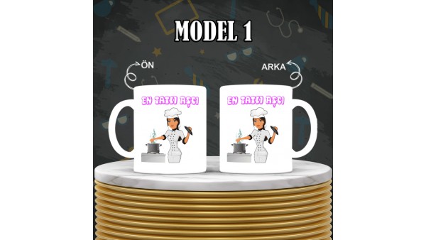 Aşçılara Özel Tasarımlı Baskılı Kupa Bardak –MiksHediye