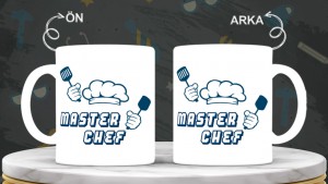 Aşçılara özel baskılı seramik kupa bardak