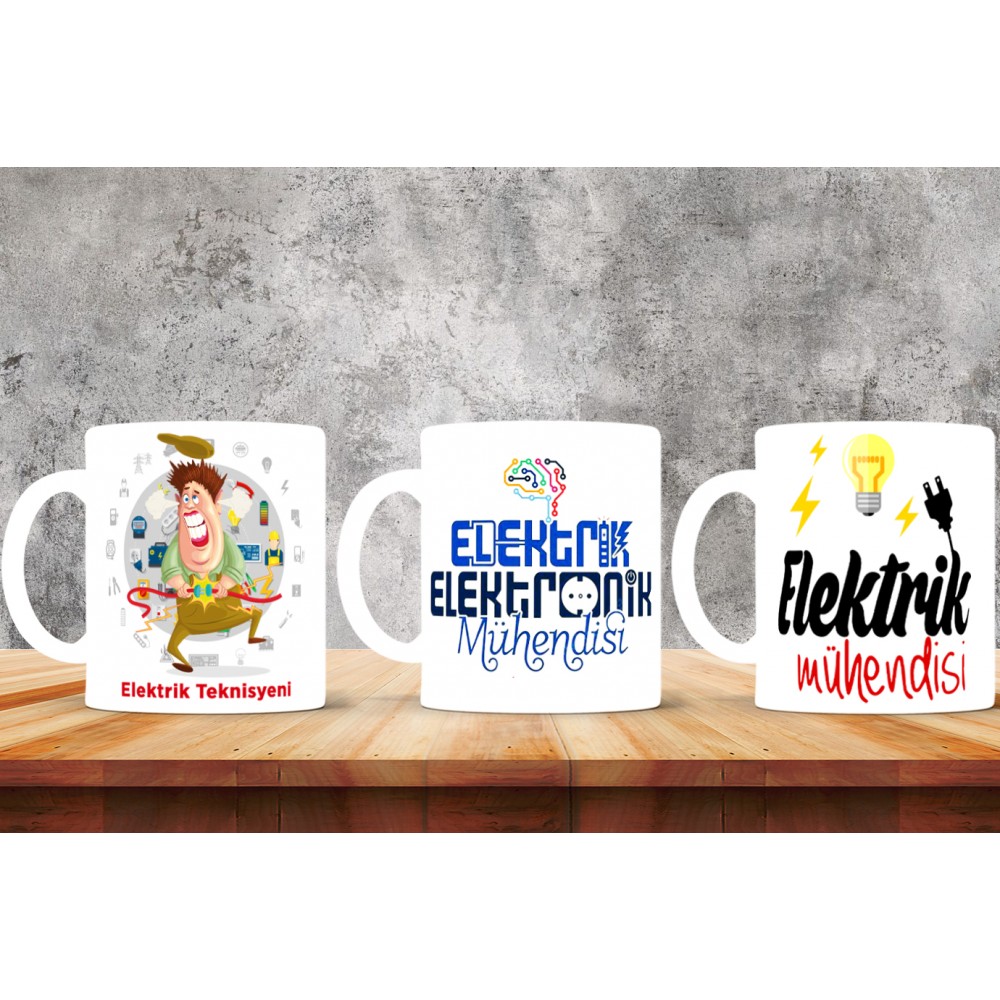 Elektrik Mühendislerine Özel Tasarımlı Baskılı Kupa Bardak – MiksHediye