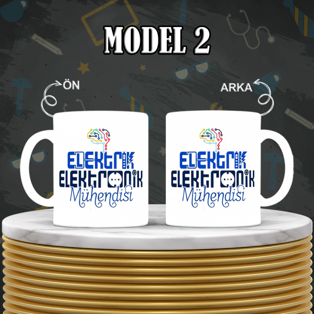 Elektrik Mühendislerine özel baskılı seramik kupa bardak