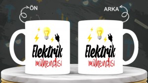 Elektrik Mühendislerine özel baskılı seramik kupa bardak
