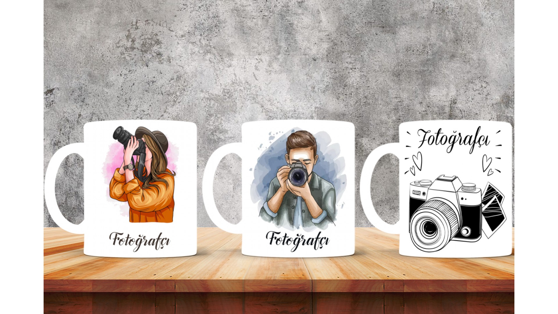 Fotoğrafçılara özel baskılı seramik kupa bardak