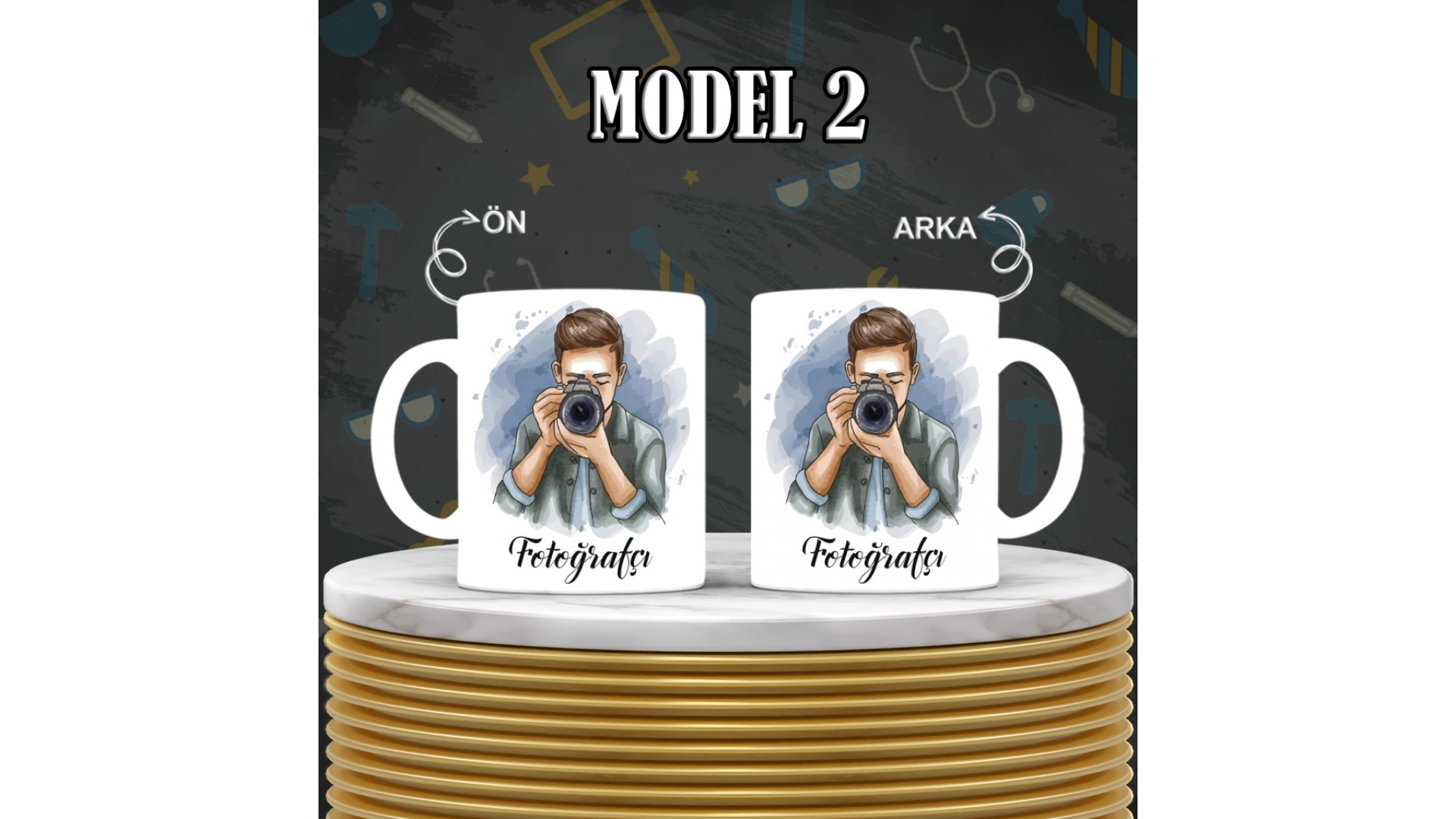 Fotoğrafçılara özel baskılı seramik kupa bardak